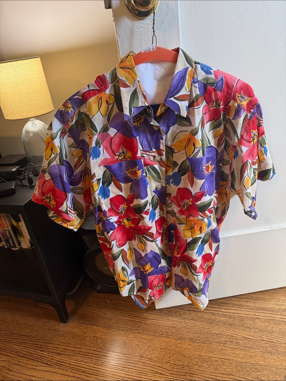 Vibrant Liz Sport Floral Short-Sleeve Shirt - Multicolor